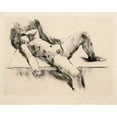 thumbnail image 3 of Lovis Corinth 14x12 Black Modern Framed Museum Art Print Titled - Lying Female Act III (1913), 3 of 5