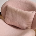 thumbnail image 6 of UBesGoo Nursery Rocking Chair, Modern Accent Chair with Padded Seat and Wooden Metal Frame, Teddy Fleece Upholstered Glider Rocker, Comfy Nest Style, Pink, 6 of 7