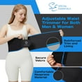 thumbnail image 2 of Special Essentials Waist Trimmer for Women & Men Adjustable Sweat Band Waist Trainer Breathable Mesh for Training & Workouts, 2 of 7