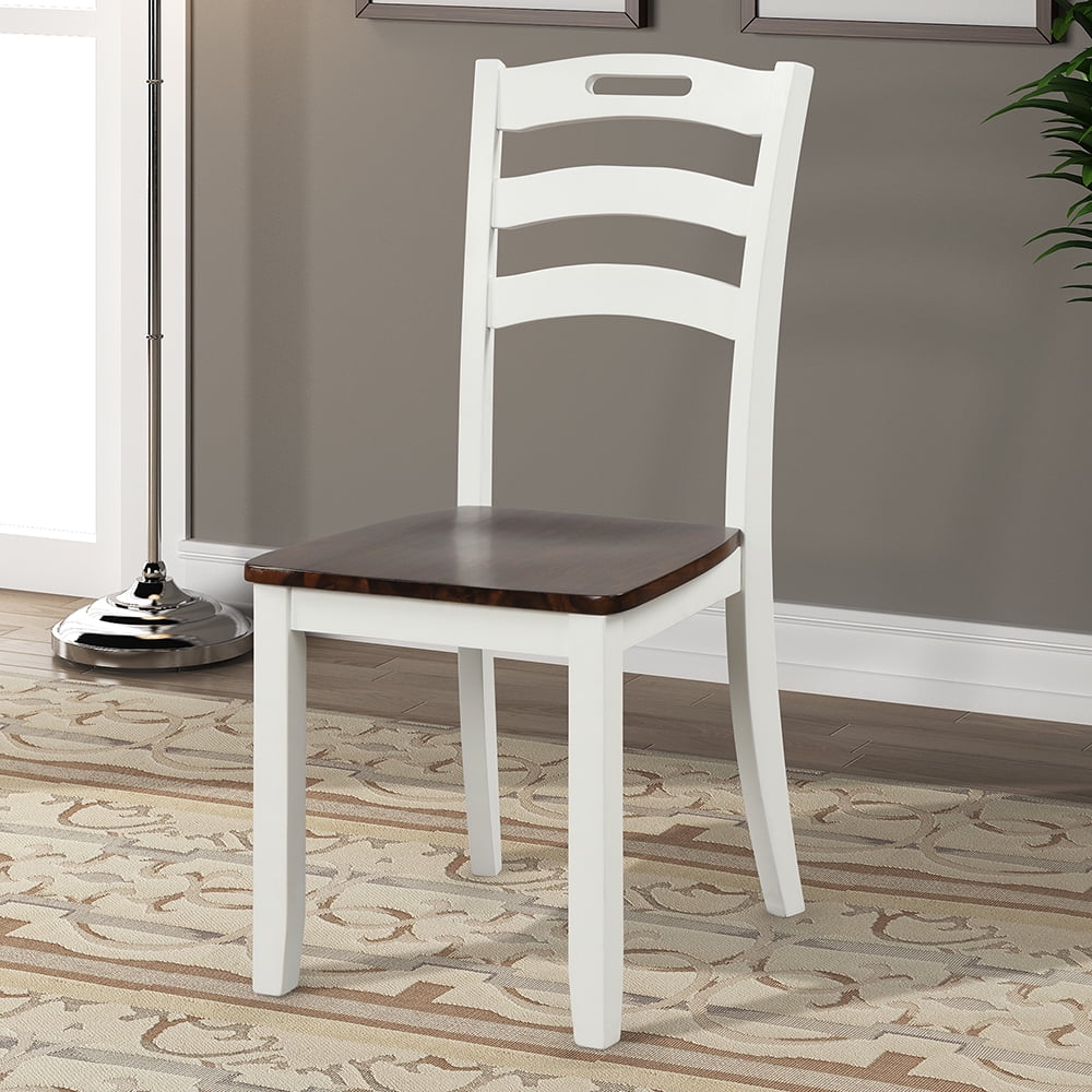 Lowestbest 6-Piece Dining Table Sets, Classic Style Rectangular Table & 4 Chairs & a Bench with Waterproof Coat, Ivory and Cherry Lowestbest 6-Piece Dining Table Sets, Classic Style Rectangular Table & 4 Chairs & a Bench with Waterproof Coat, Ivory and Cherry