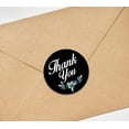 thumbnail image 4 of Darling Souvenir Botanical Floral 1.6 Inches Round Black Thank You Stickers Wedding Gift-45 Pcs, 4 of 4