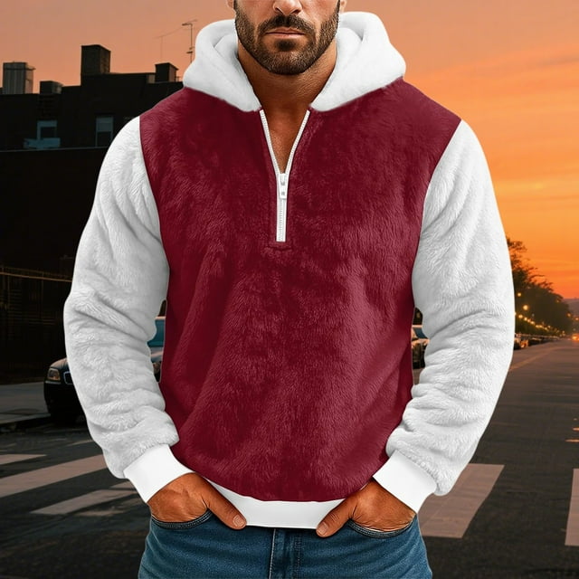Chandail à Capuche pour Hommes, Chandail Doublé pour Usage Quotidien, Léger et Confortable, Style Urbain