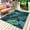 Green, variant on Tropical Plants Outdoor Rug for Patio/Deck/Porch, Non-Slip Large Area Rug 3 x 5 Ft, Summer Watercolor Green Palm Leaves Indoor Outdoor Rugs Washable Area Rugs, Reversible Camping Rug Carpet Runner