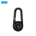 thumbnail image 3 of Uxcell Compass, Buckle Compass Keychain Waterproof Survival Pocket Compass, Black 3Pack, 3 of 5