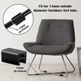 thumbnail image 3 of 40pcs Chair Leg Protectors Rectangular Chair Leg Clips Plastic Covers Floor Slide Compatible U-Shaped Non-Slip Black Pipe Caps - Sy, 3 of 4
