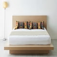 thumbnail image 6 of Yayeee Pillowcase Standard Size Set of 2 Satin Wrinkle Resistant Pillow Case, Orange Geometric, 6 of 8