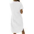 thumbnail image 4 of Mefallenssiah Mode Femmes Casual Manches Courtes Robes à Col Rond, 4 of 6