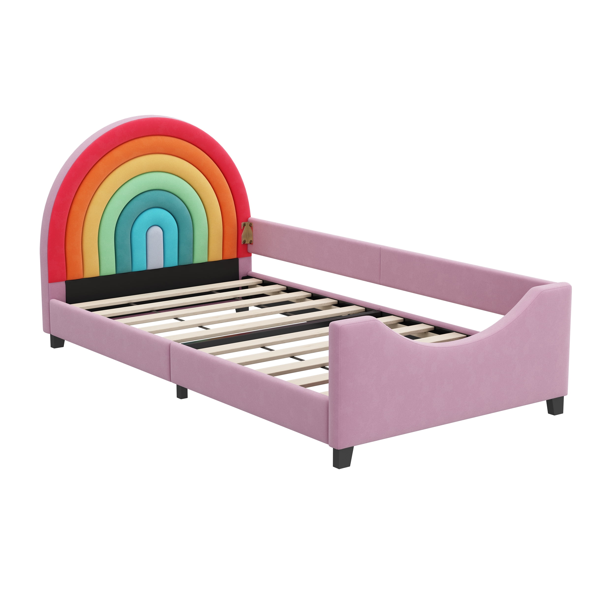 Euroco Upholstered Twin Size Daybed, Rainbow Shaped Sofa Bed