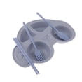 thumbnail image 4 of Kits de Vajils de Almuerzo Baoblaze 4 Pedazos con Cubiertos azul, 4 of 8