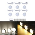 thumbnail image 5 of LED Under Cabinet Puck Lights 6 Lamps Kit with Junction Box for Home Kitchen Counter Lighting 3000K Warm White, 5 of 7