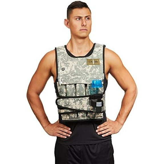 Camouflage Adjustable Weighted Vest Without Shoulder Pads (40)