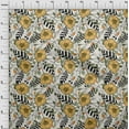 thumbnail image 4 of oneOone Cotton Poplin Gamboge Yellow Fabric Tropical Floral Quilting Supplies Print Sewing Fabric By The Yard 56 Inch Wide, 4 of 4