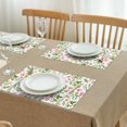 thumbnail image 3 of Pioneer Flower Floral Print Pattern Summer Placemats Table Placemats Set Of 4-Linen Kitchen Washable Placemats Table Mats 12x18 Inch Non-Slip Heat Resistant, 3 of 5