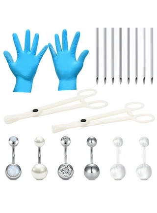 DJCIW Industrial Piercing Kit with 14G Industrial Barbell 316L