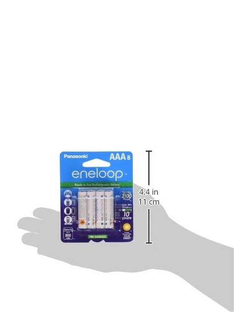 Panasonic Eneloop AAA 4th generation NiMH Pre-Charged Rechargeable 2100 Cycles 8 Batteries + Free Battery Holder