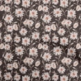 thumbnail image 1 of oneOone Tissu Polyester Spandex Marron Floral Rétro Projets de Couture Tissu Imprimé au Mètre 56 Pouces de Large, 1 of 5