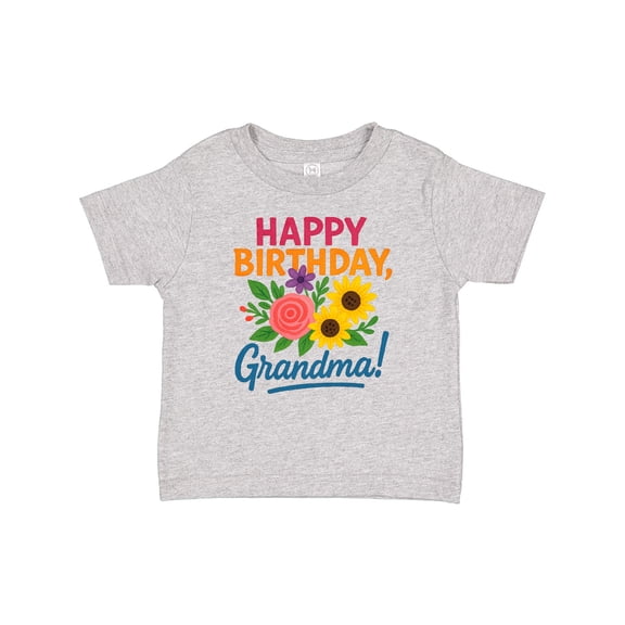 Inktastic Happy Birthday Grandma Floral Boys or Girls Baby T-Shirt