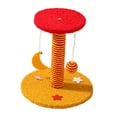 thumbnail image 3 of Rascador vertical para gatos con bolas colgantes, decoración del hogar, compacto y resistente, de sisal, para que hagan ejercicio., 3 of 7