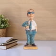 thumbnail image 3 of Figuras de personas profesionales , escultura de gente pequeña pintada, pie para estante, decoración de adorno de mesa para sala de Estilo A Soledad Figuras de muñecas de resina, 3 of 10