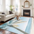 thumbnail image 3 of Palm Tree Washable Living Room Rugs 5'x7', Scenery Beach Low Pile Throw Large Area Rugs Non-Slip Sturdy Edge Binding Carpet for Dining Room Bedside Kitchen, 3 of 9