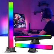 Smart RGB Light Bar, LED TV Backlight, RGB Ambient Lighting for Gaming, Mood Lighting with Music Sync Mode and App Control for Gaming PC TV Room Decor/2PCS