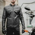 thumbnail image 4 of First Mfg Co - Maverick - Men's Motorcycle Biker Riding Black Leather Jacket - Large, 4 of 5