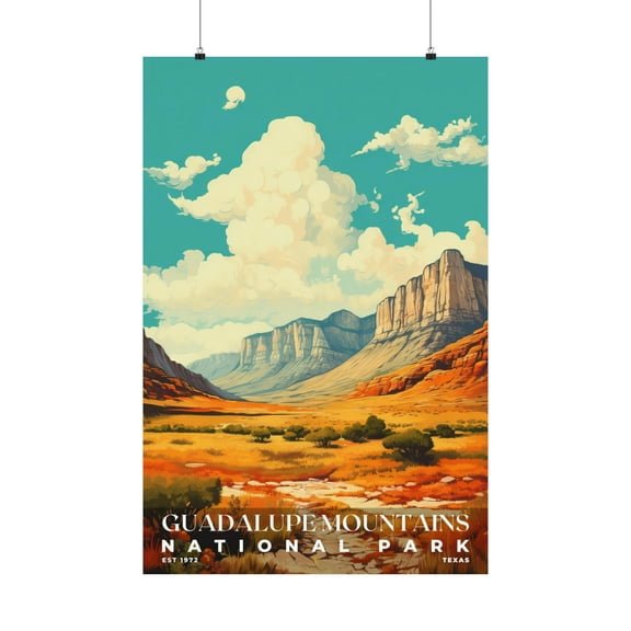 ELNEIT - Guadalupe Mountains National Park Poster, Unframed Matte, S06
