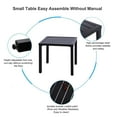 thumbnail image 3 of Sophia & William Patio Square E-coated Black Metal Side Table, 3 of 5