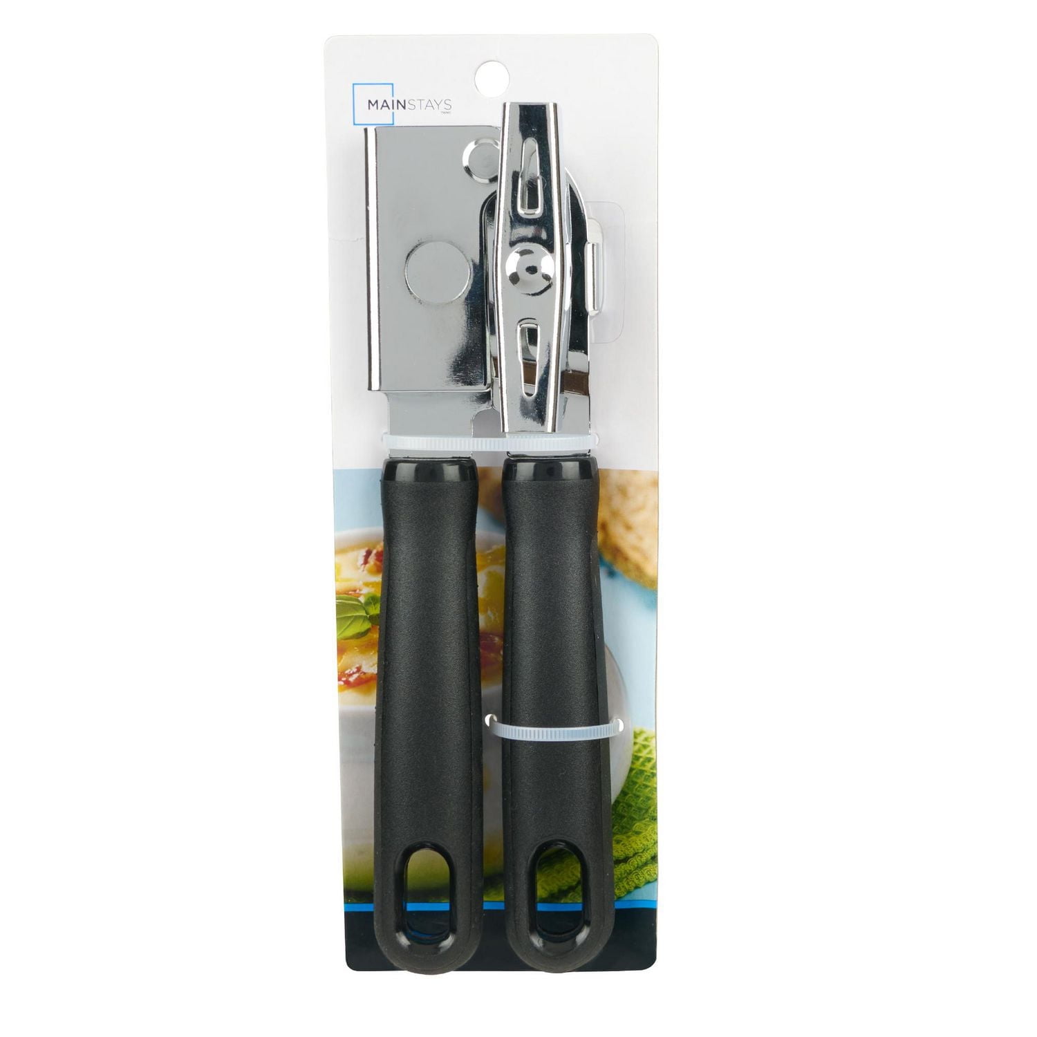 Mainstays Stainless Steel Can Opener, Black, Dimensions:  20 cm x 5.8 cm x 4.8 cm
