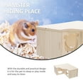thumbnail image 3 of UEETEK Khaki Wooden Hamster Hideout Nest Multi Use House for Small Pets Teeth Grinding, 3 of 6