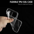 thumbnail image 6 of Phone Case for Apple iPhone 15 Pro (6.1") Crystal Clear Transparent TPU Flexible Rubber Silicone Ultra Thin Slim Gel Soft Skin Cover [ Clear ], 6 of 6