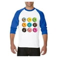 thumbnail image 1 of MmF - Mens Raglan Sleeve Baseball T-Shirts, up to Size 3XL - Love Food Donuts Doughnuts, 1 of 4