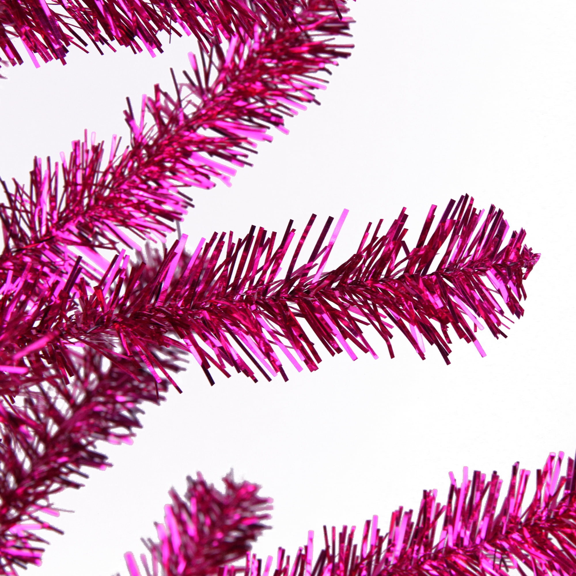 Northlight 3' Unlit Artificial Christmas Tree Fuchsia Pink Twig Tinsel Pine