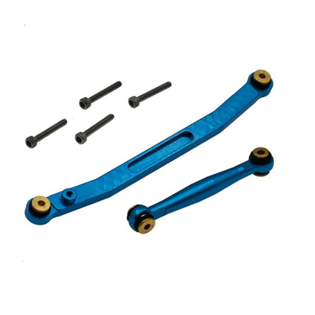 Enlaces de varilla de dirección Astillos perfectos Accesorios de modelo de simulación de coincidencia Reemplazo de entrega fácil para SCX24 90081 1/24 4WD Azul Inevent FN002024-01