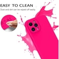 thumbnail image 4 of iPhone 12 Pro Max Case, iPhone 12 Pro Max Liquid Silicone Case with Full Camera Lens Protection Microfiber Lining Protective Phone Cases Cover for iPhone 12 Pro Max 6. 7 inch, Hot Pink, 4 of 8