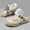 Khaki, variant on Men’s Wide Toe Box Perforated Sandals – Summer Breathable Thick Sole Anti-Slip Casual Outdoor Fashion Shoes, Comfortable Versatile Walking Footwear