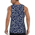 thumbnail image 3 of Xecao Daisies Flowers Men's Tank Top Workout Quick Dry Sleeveless Gym Jogging Muscle Shirts Summer Swim Beach Tops, 3 of 9