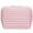Pink, variant on Parallel Traveler Makeup Bag Fold Down Cosmetic Bag with Brush Holder Toiletry Bags Women Portable Stripe Organizer Case Pink S