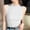 White, variant on Women Crew Neck Sleeveless Ribbed Camisole Wide Side Cutting for Daily Inner Outer Wearing