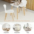 thumbnail image 4 of Gymax Square Dining Table Farmhouse Minimalist Dinner Table w/ Sturdy Metal Legs, 4 of 10