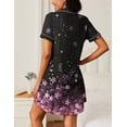 thumbnail image 2 of Ekouaer Womens 2 Pack Button-Down Nightgowns Soft Short Sleeve Sleepshirts Boyfriend Pajama Dress, 2 of 5