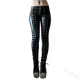 thumbnail image 1 of Disfraz de Steampunk para mujer, pantalones de pirata renacentistas medievales Retro, pantalones de lápiz con remaches de cuero y cordones, pantalones ajustados, ropa de calle, 1 of 5