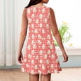 thumbnail image 5 of LTTVQM Easter Dresses for Girls Rabbit Egg Graphic Funny Sleeveless Sundress Loose Fit Crewneck Midi Dress Lightweight A-Line Dresses Red 12-13 Years, 5 of 5