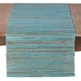 thumbnail image 1 of Saro Lifestyle Melaya Collection Camino De Mesa Tejido Brillante Nubby, 14.0 X 108.0 In, Color Turquesa, 1 of 5