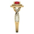 thumbnail image 3 of Clara Pucci 14K Yellow Gold 1.31ct Tourmaline Halo Ring for Women, 3 of 8