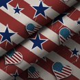 thumbnail image 5 of 4th of July Shower Curtain American Patriotic Stars Pattern with Old Glory Theme Independence Day Red Beige Holiday Home Bathtubs Curtain Decoration with Set 12 Hooks 72x72 Inches, 5 of 5