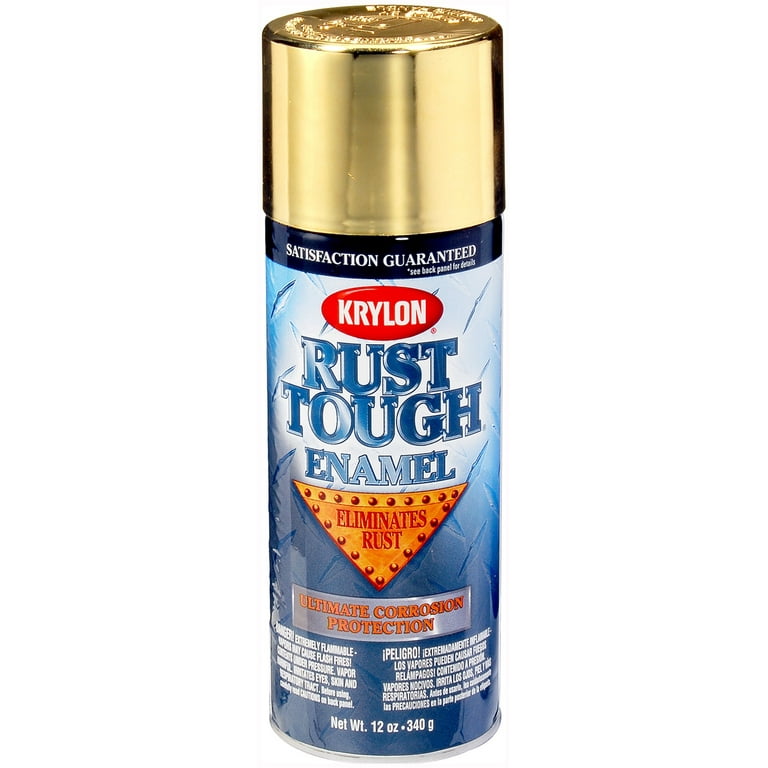 Buy Krylon Rust Tough K09273008 Enamel Spray Paint, Metallic, Gold