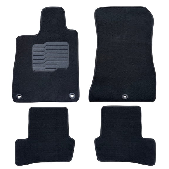 Carpet Floor Mats Custom Fit for 2021 to 2025 Acura TLX, Front and Rear Set, Black