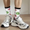 thumbnail image 6 of Cauagu Hand Drawn Watermelon Print Crew Socks for Women and Men,Adult Athletic Running Socks 1-Pair Sports Socks Work Gear Socks with Moisture Wicking, 6 of 6