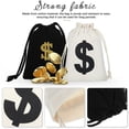 thumbnail image 4 of HLONK 8 Pcs Money Bags Money Bag Prop Drawstring Pouch Party Favor Bags Cotton Drawstring Bags Party Candy Bag, 4 of 6
